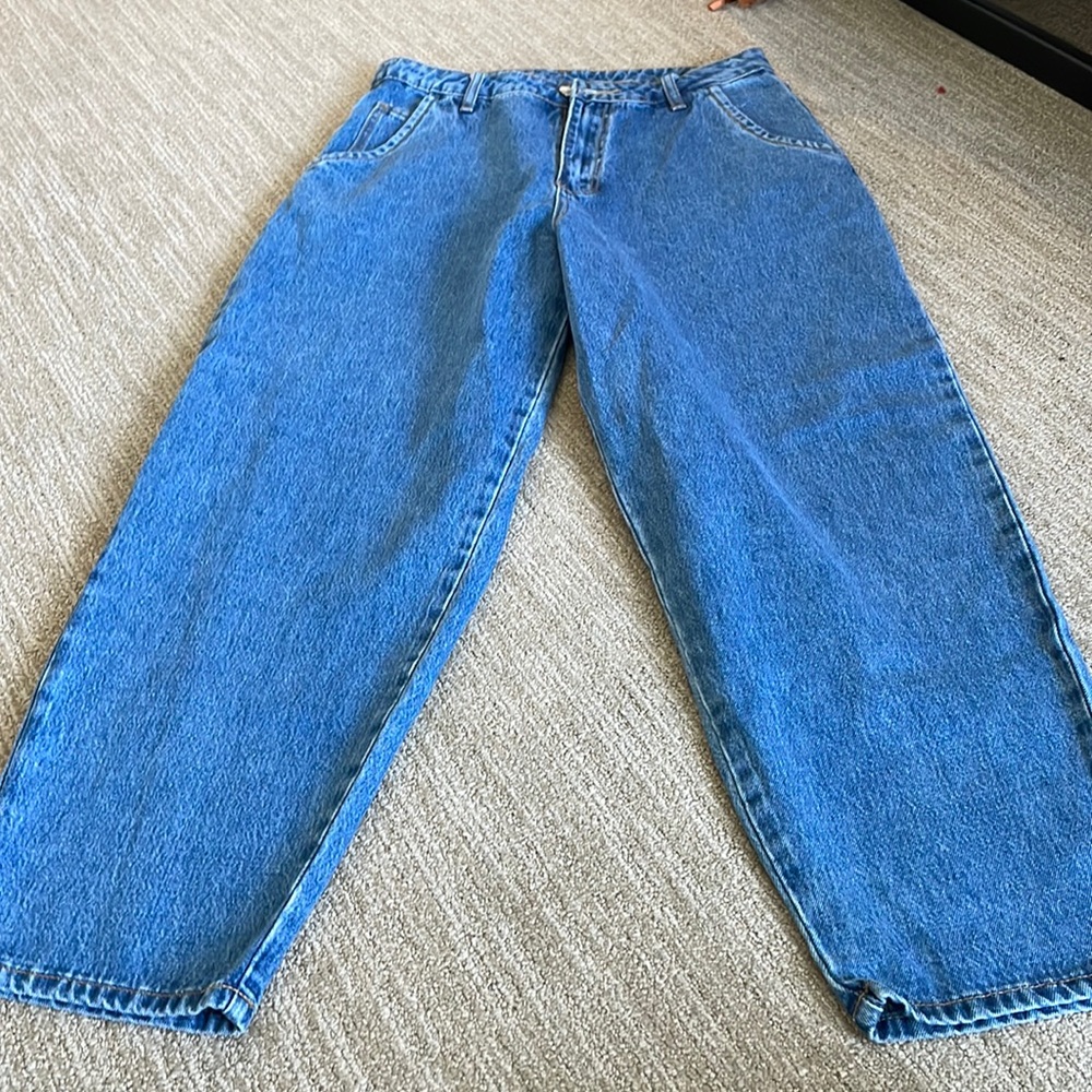 Jean puffy pants